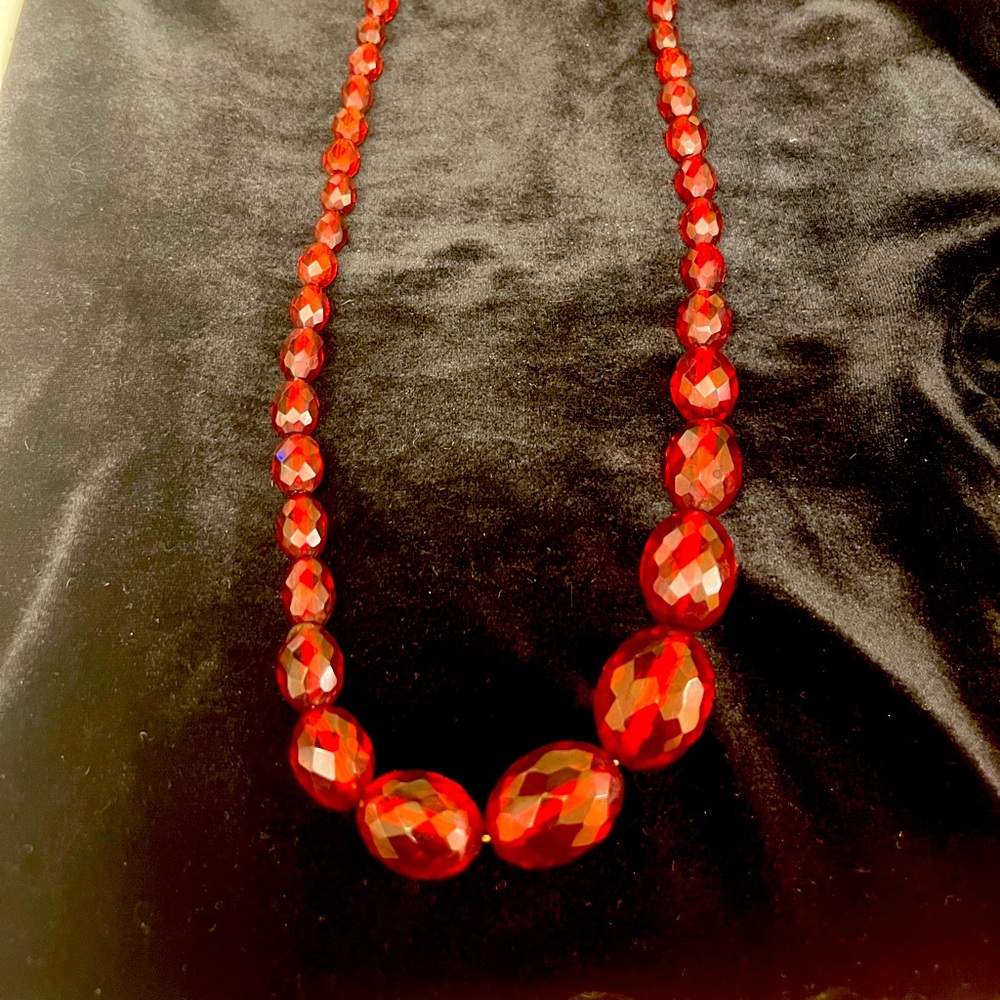 Red Beaded Necklace